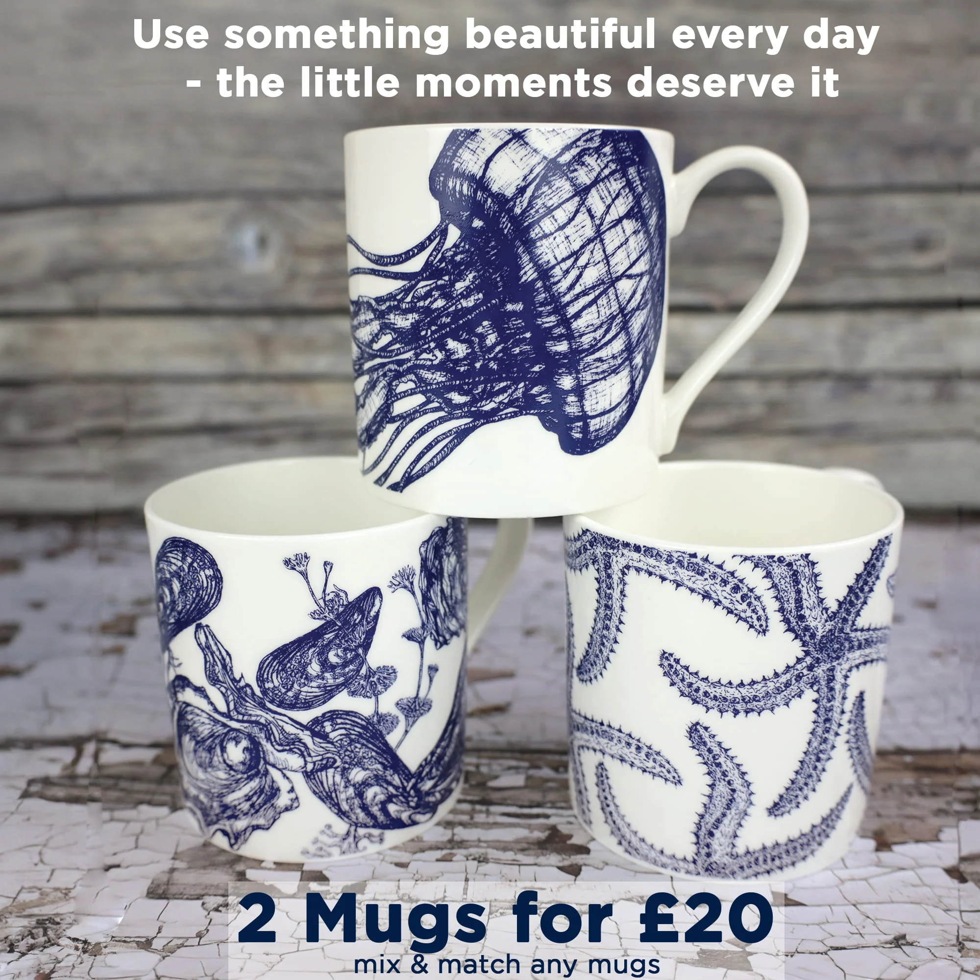 Bone China Starfish Mug - Image 4