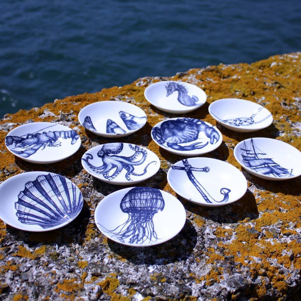 Bone China Nibbles Dish With Scallop Shell Design - Image 3