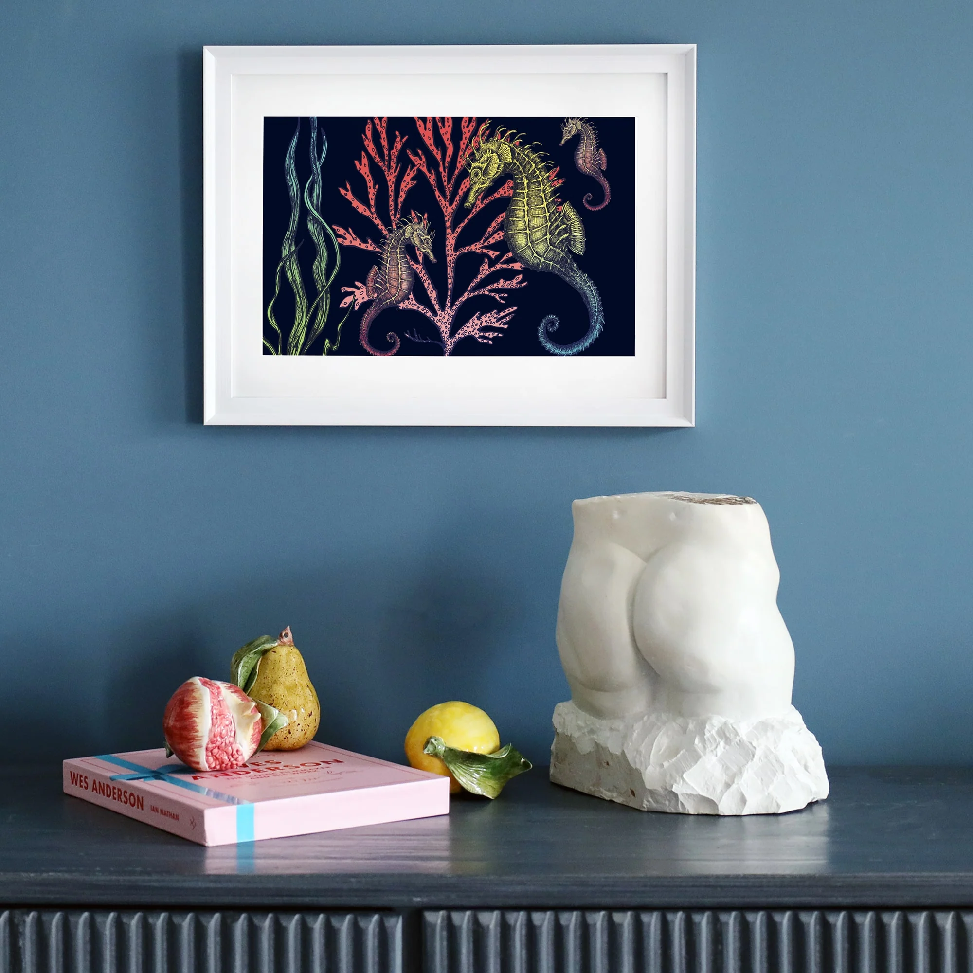 Navy Ningaloo Reef Art Print – Mounted in 3 Sizes - Image 3