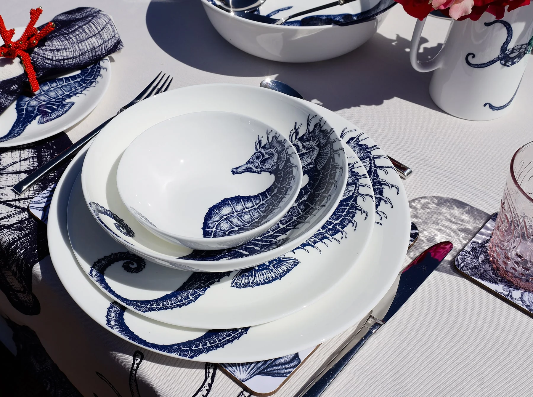 Bone China Seahorse Side Plate - Image 4