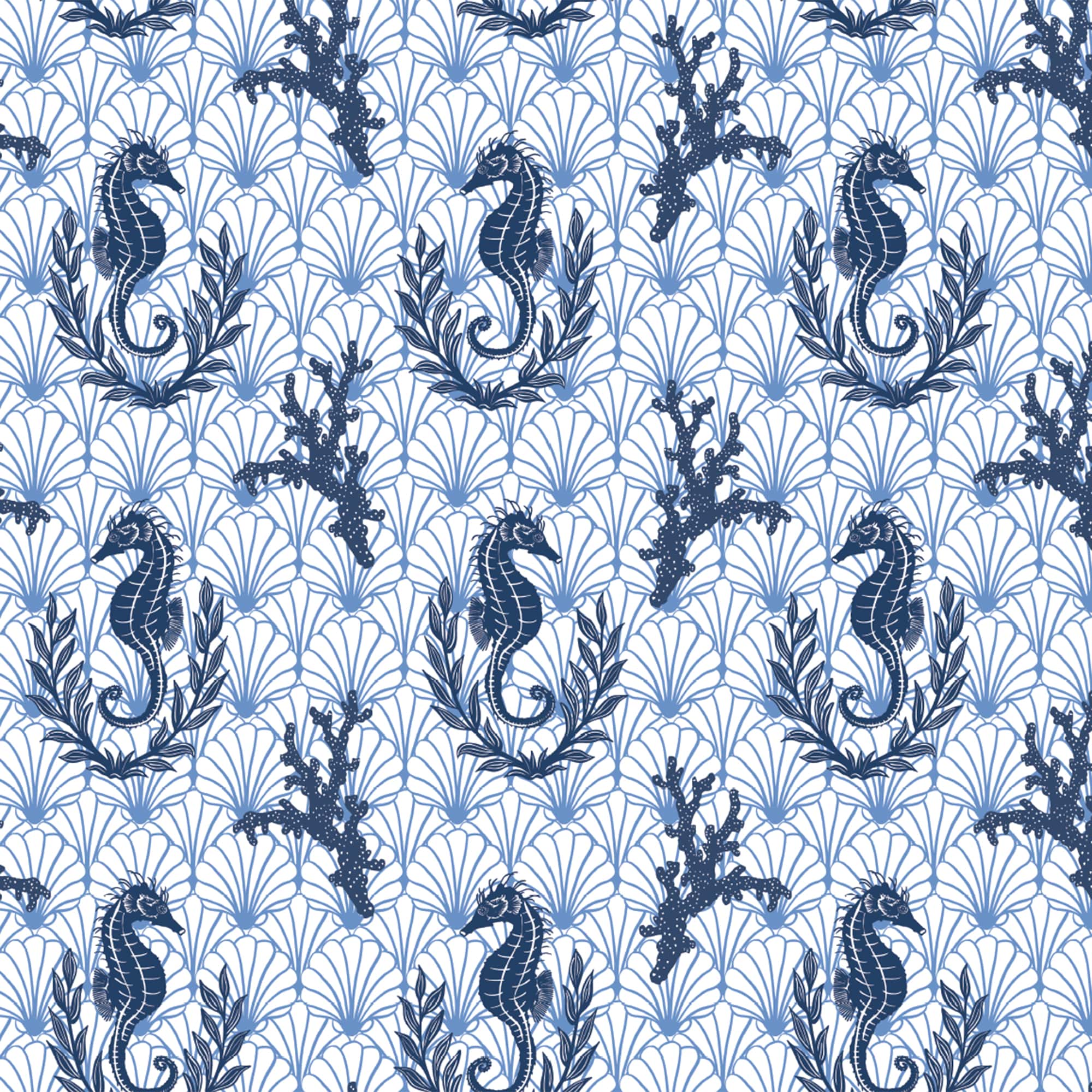 Sea Dream Dressing Gown - Sky & Navy - Image 3